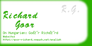 richard goor business card